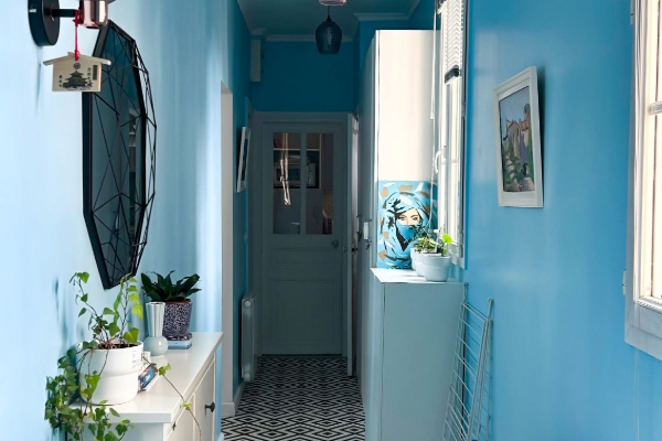 couloir couleur mur