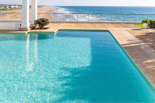 muret plage piscine peinture